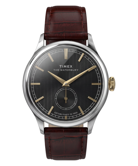 Timex Waterbury Classic Sub-Second 39mm Leather Strap Watch