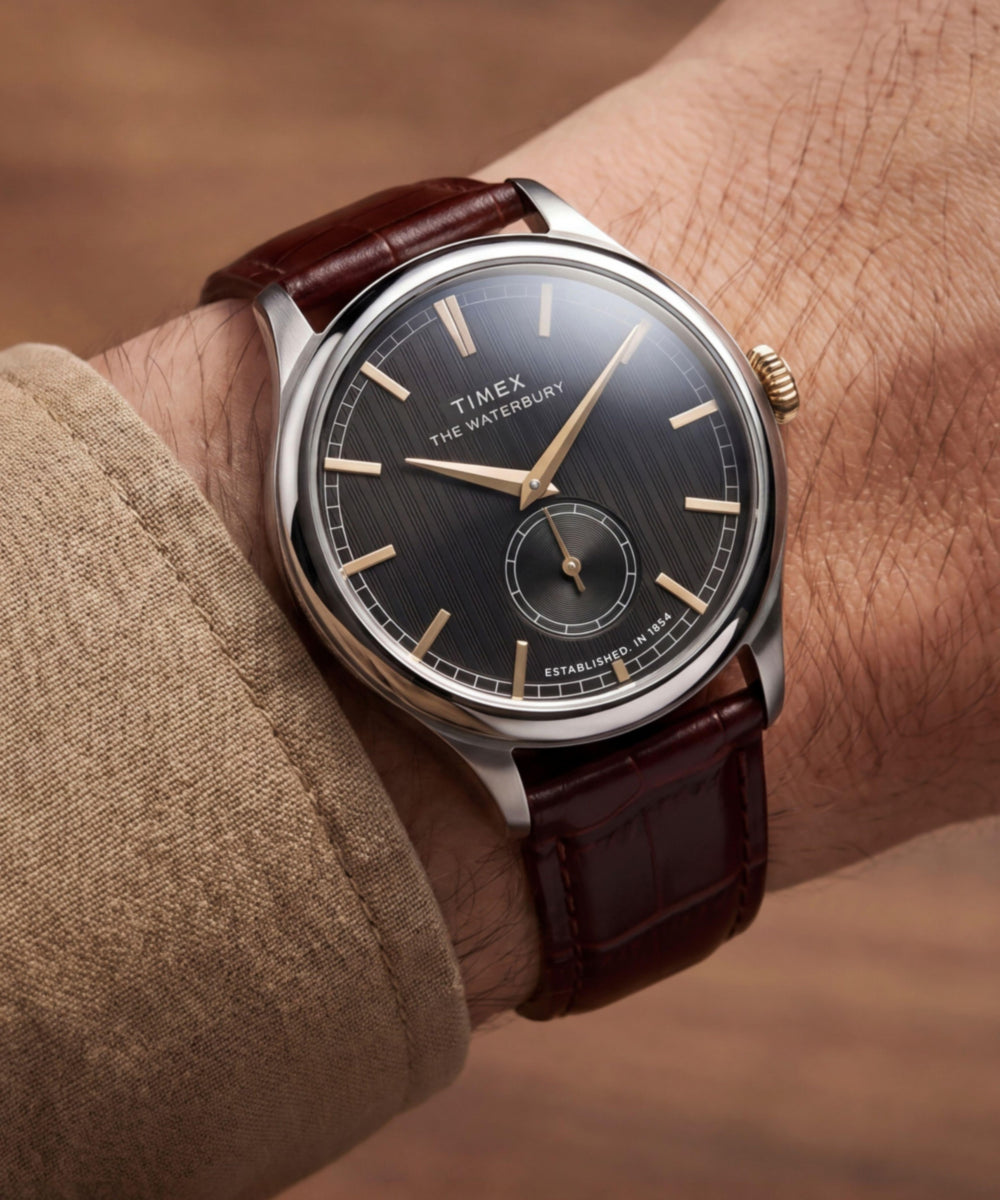 Timex Waterbury Classic Sub-Second 39mm Leather Strap Watch