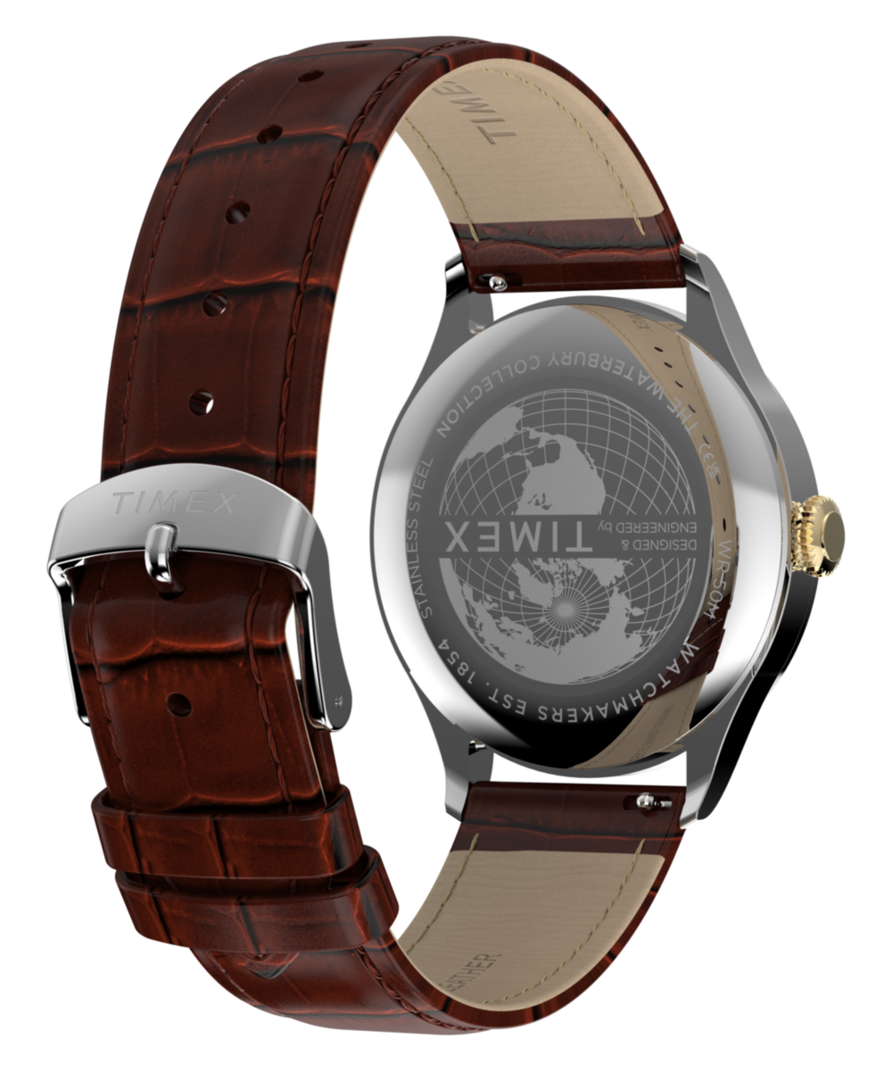 Timex Waterbury Classic Sub-Second 39mm Leather Strap Watch