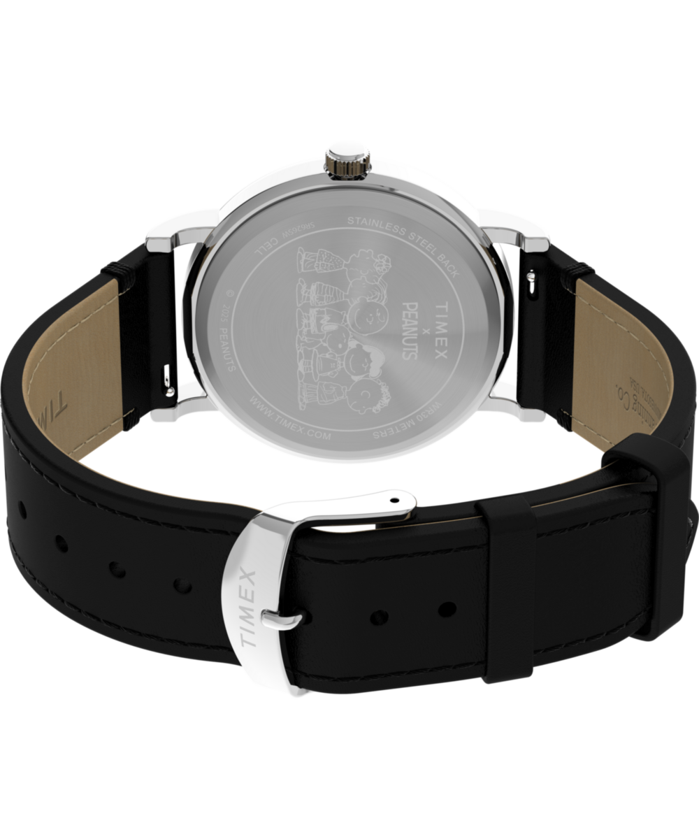Timex Peanuts x Timex Weekender Snoopy Dancing 38mm Leather Strap Watch