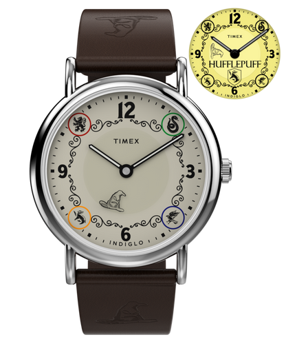 Timex Harry Potter x Timex Weekender Hufflepuff House 38mm Leather Strap Wat